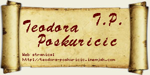 Teodora Poskuričić vizit kartica